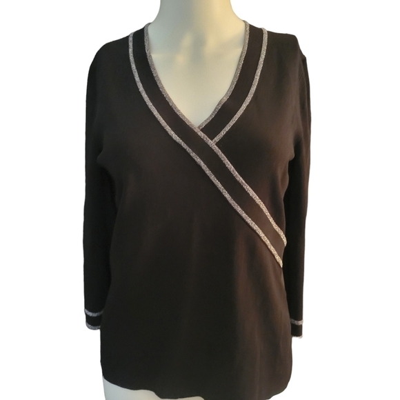 Cable & Gauge Sweater Black & Silver M - Picture 1 of 2